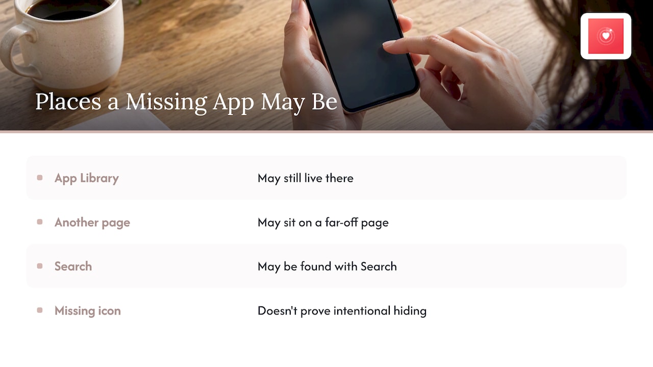 Three places a missing iPhone app may appear